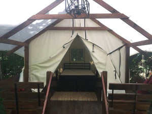 Wilderness Luxury Tent Package - Tent, Angle Kit, Fly, & Stove