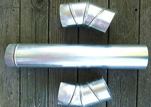 Stove Accessories - Straight Pipe & Two Elbows (no Nesting Pipe)